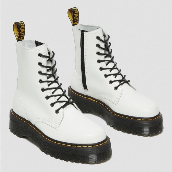 Dr. Martens Shoes - Dr. Martens White Jadon boots